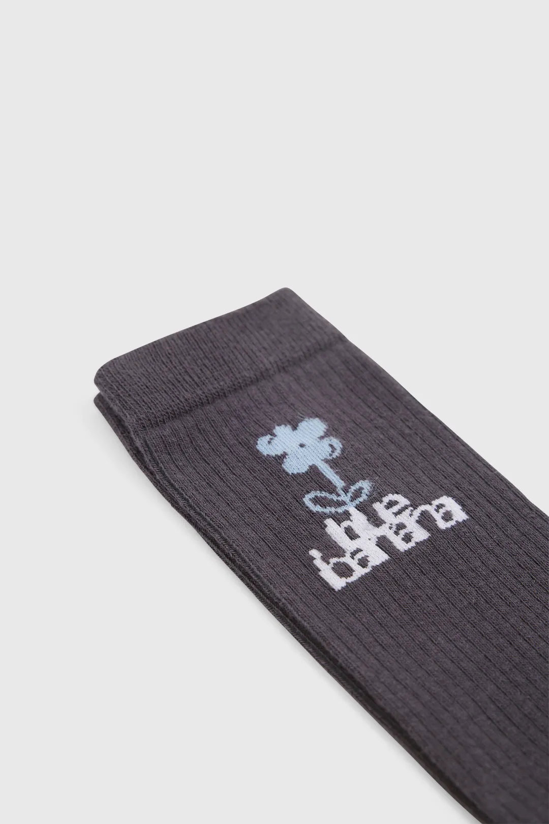 ANTHRACITE FLOWER SOCKS