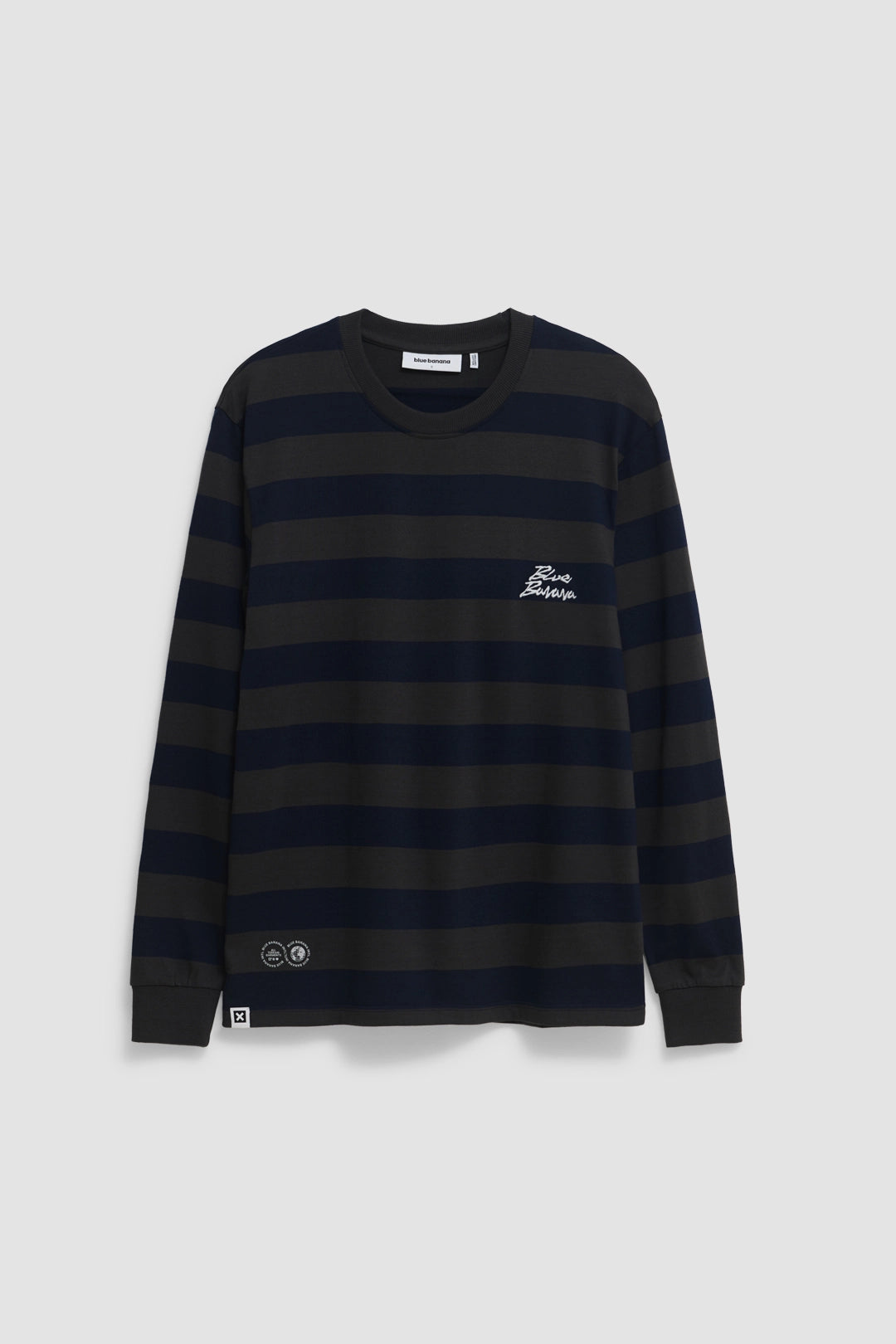 ANTHRACITE STRIPES LS TEE