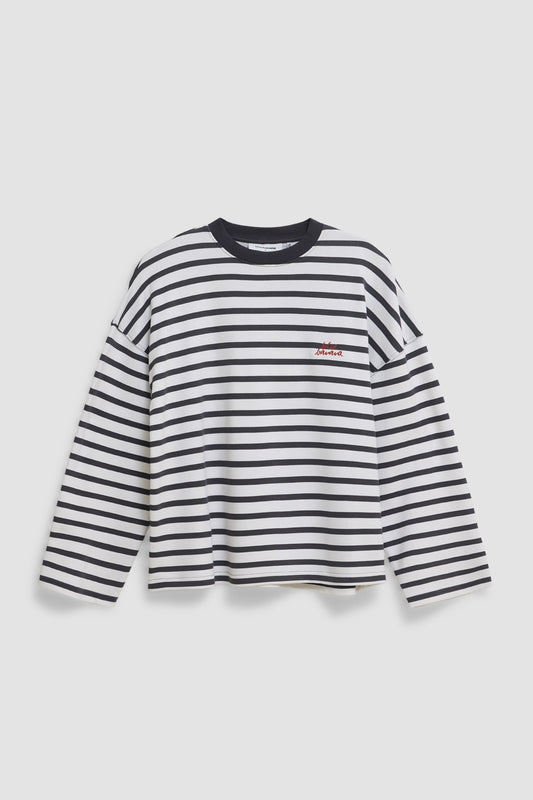 ANTHRACITE STRIPES WOMAN CREW