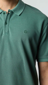 PINE GREEN ICONIC POLO