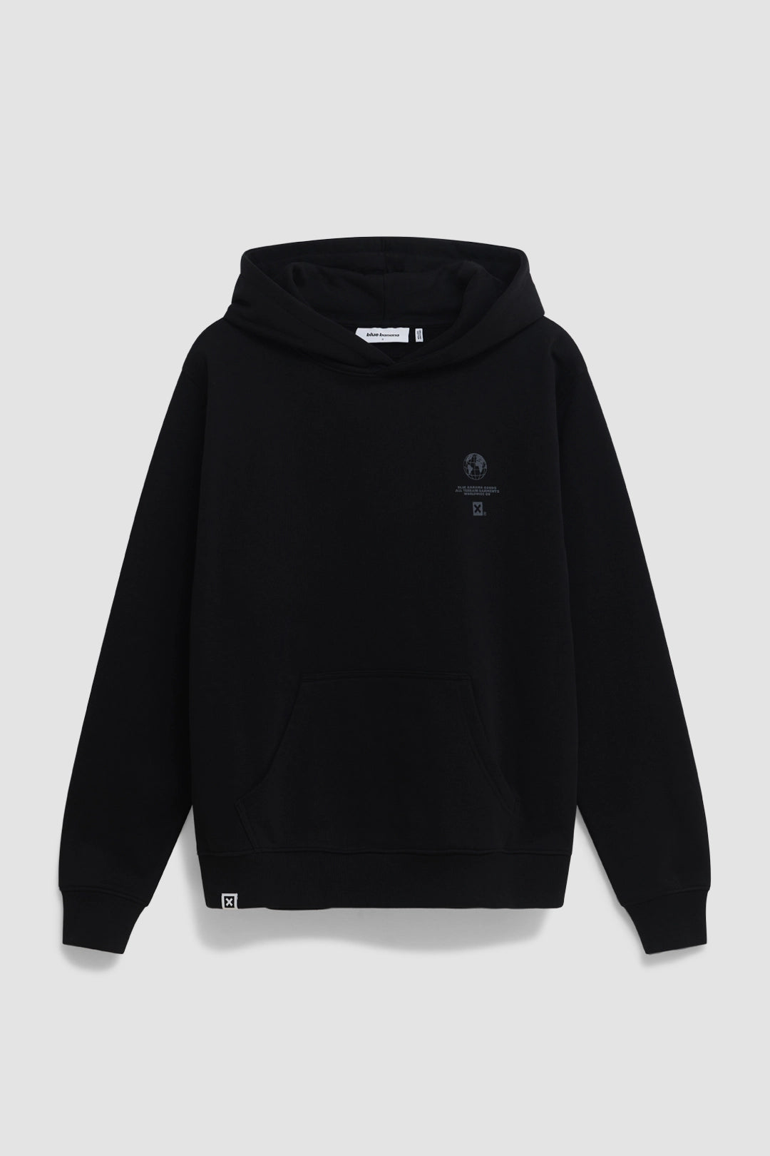 BLACK GLOBAL HOODIE