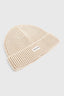 CAMEL RIBBED WOMAN BEANIE