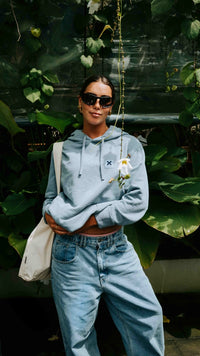 SUDADERA CON CAPUCHA ICONIC SKY BLUE