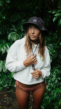 SUDADERA CON CAPUCHA MUJER NATURE BLANCO ROTO