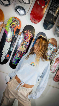 SUDADERA CON CAPUCHA MUJER RAINBOW ICE BLUE