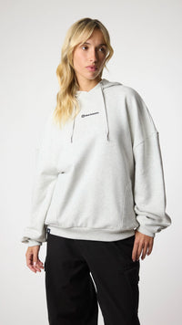 SUDADERA CON CAPUCHA CLEAN LIGHT GREY MELANGE