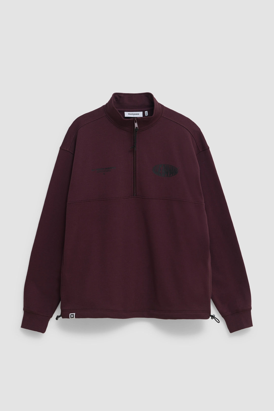CHERRY OVAL HALF ZIP CREW