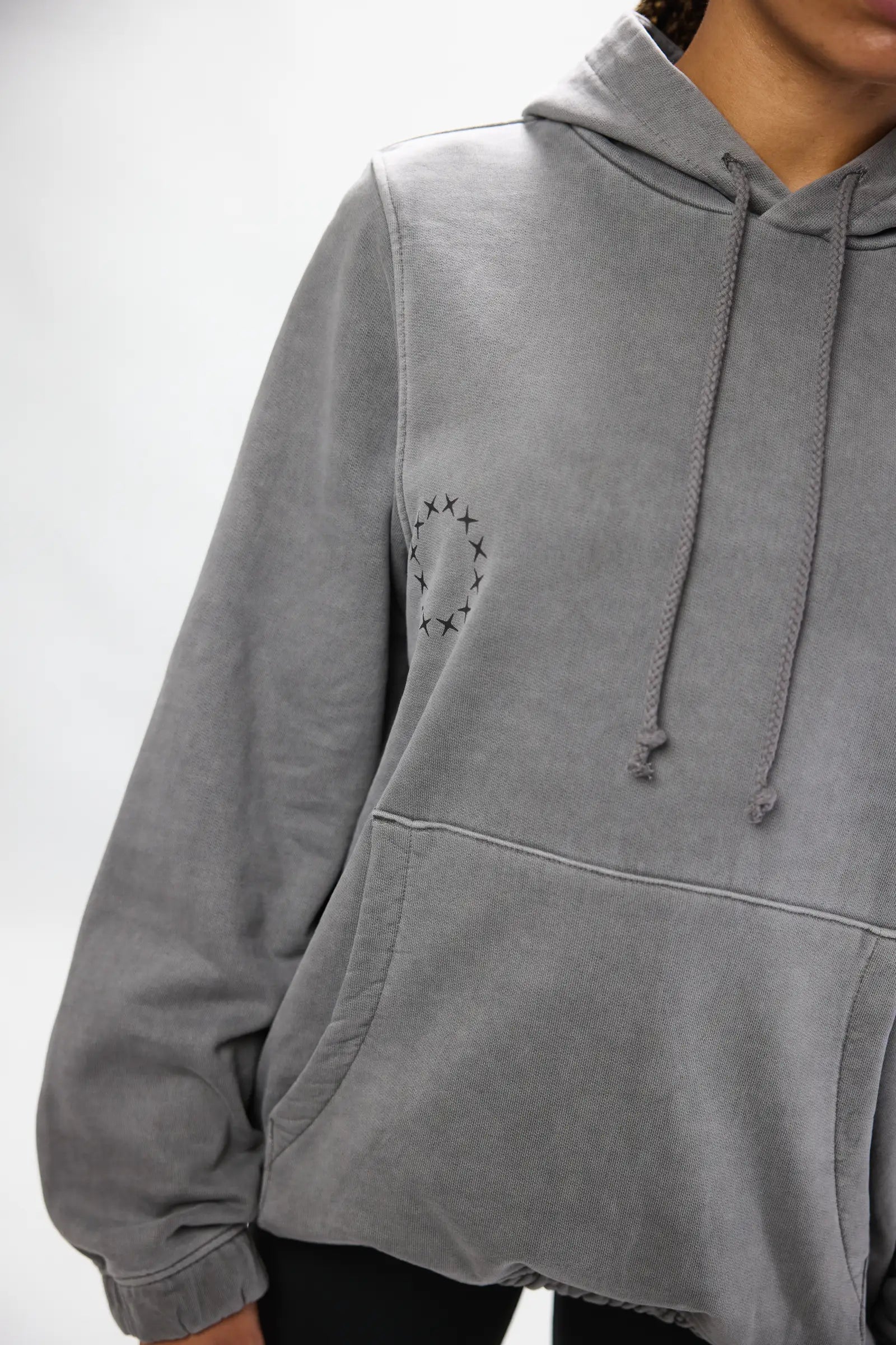DARK GREY TRAIN WASHED HOODIE