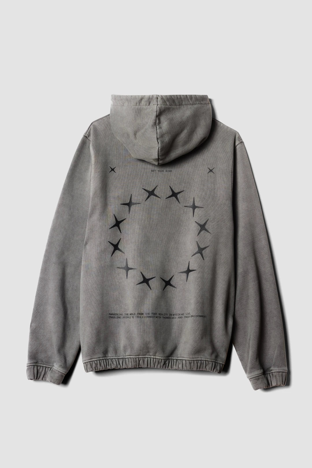 DARK GREY TRAIN WASHED HOODIE