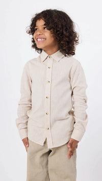 CAMISA KIDS DE LINO ECRU
