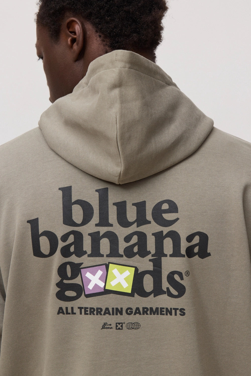 OLIVE GREEN GOODS FULL ZIP HOODIE