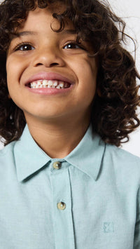 CAMISA KIDS DE LINO VERDE