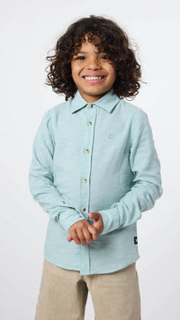 CAMISA KIDS DE LINO VERDE