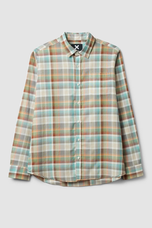 GREEN SUMMER PLAID SHIRT