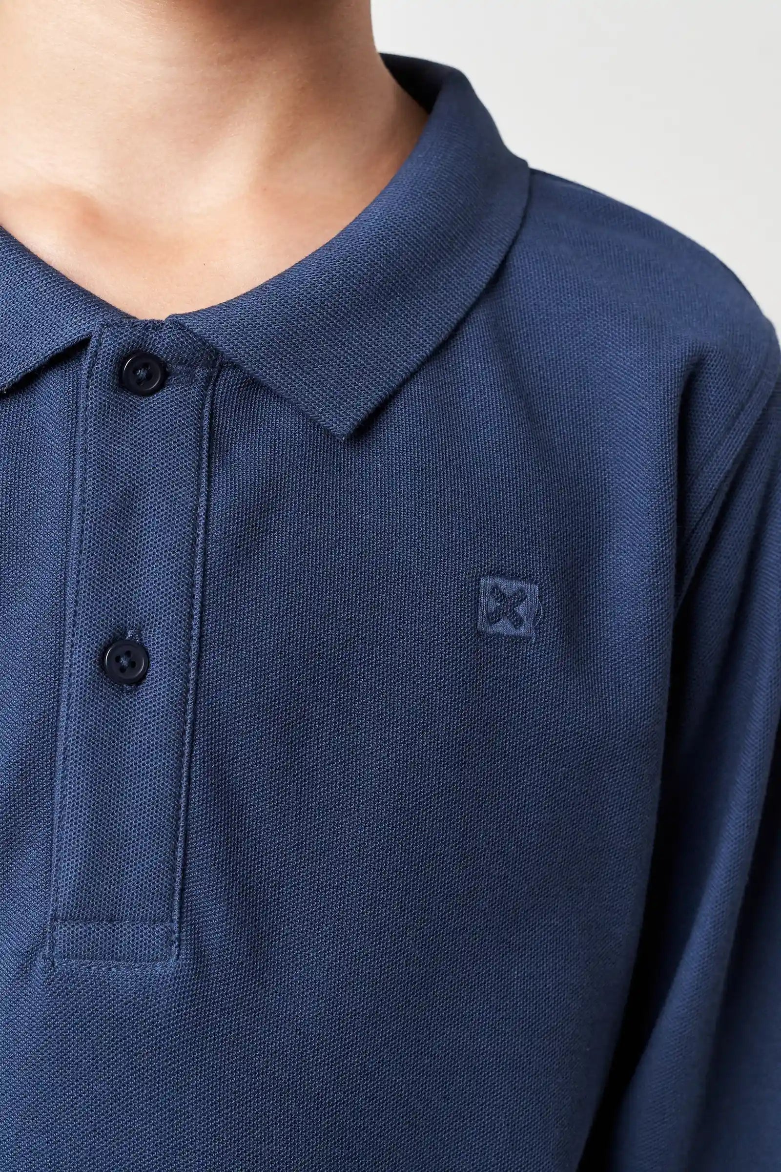 IMPERIAL BLUE NATURE KIDS LONG SLEEVE POLO