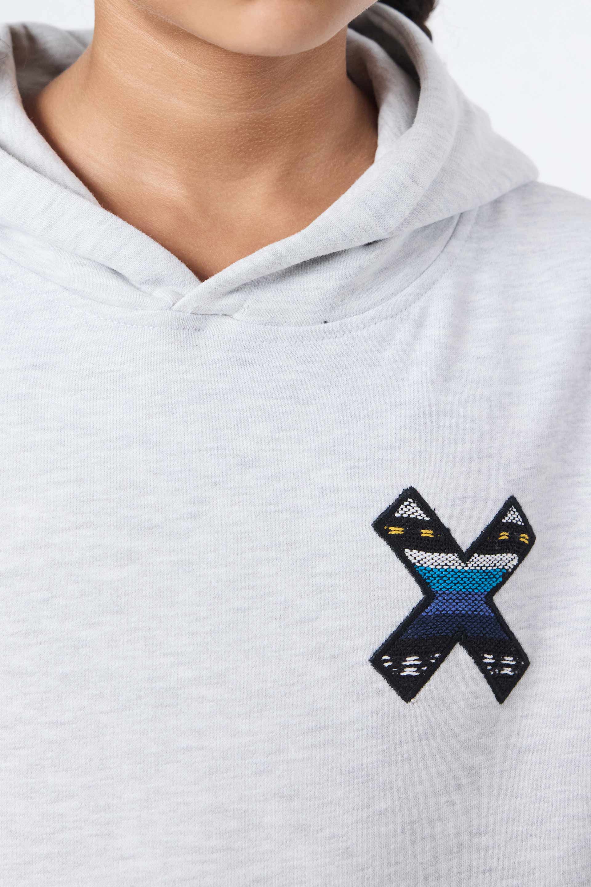 LIGHT GREY MELANGE CLASSIC KIDS HOODIE