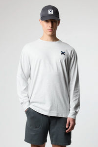 CAMISETA MANGA LARGA KARMA LIGHT GREY MELANGE