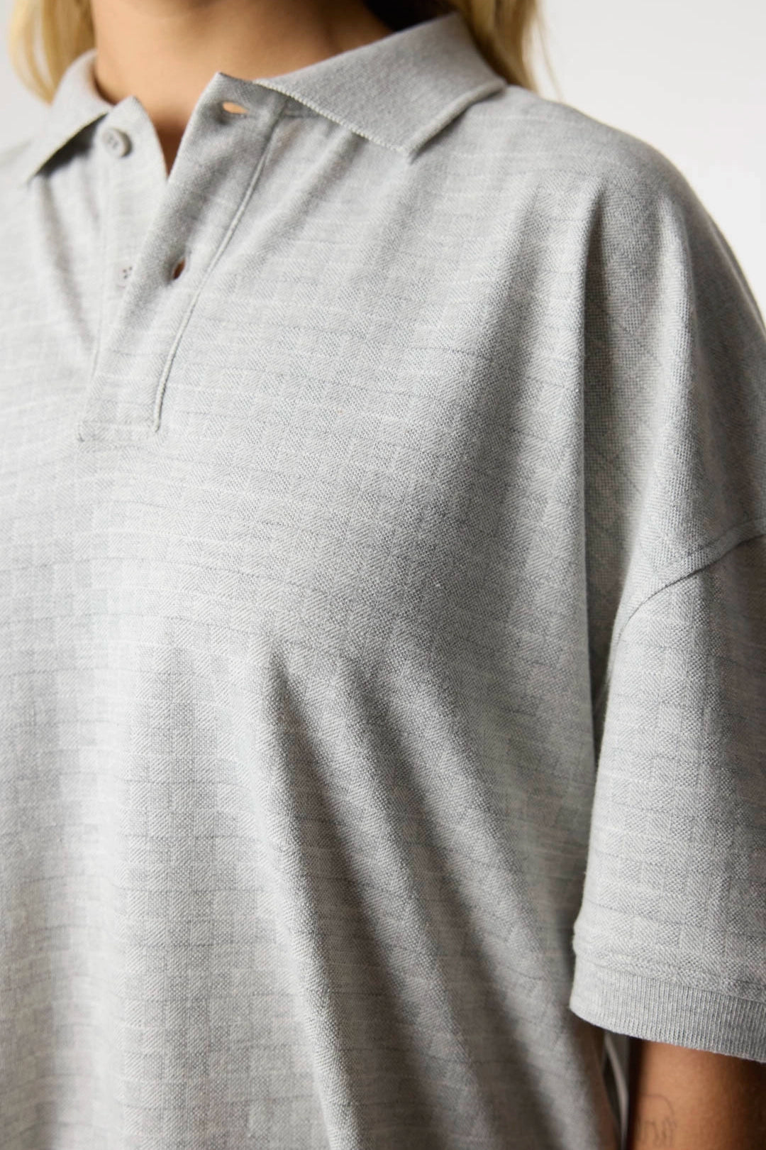 LIGHT GREY MELANGE WHEELS POLO