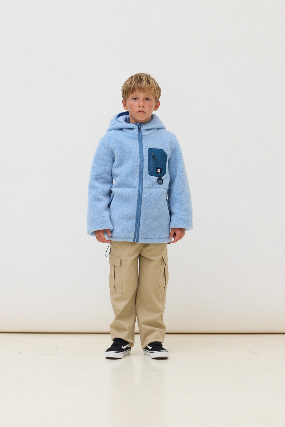 LIGHT BLUE BARRY KIDS POLAR HOODIE
