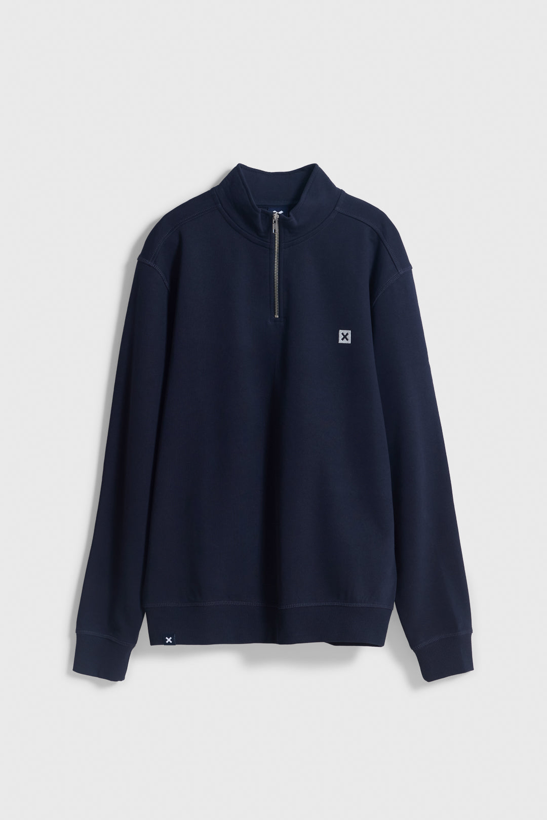 NAVY LOGO HALF ZIP CREW