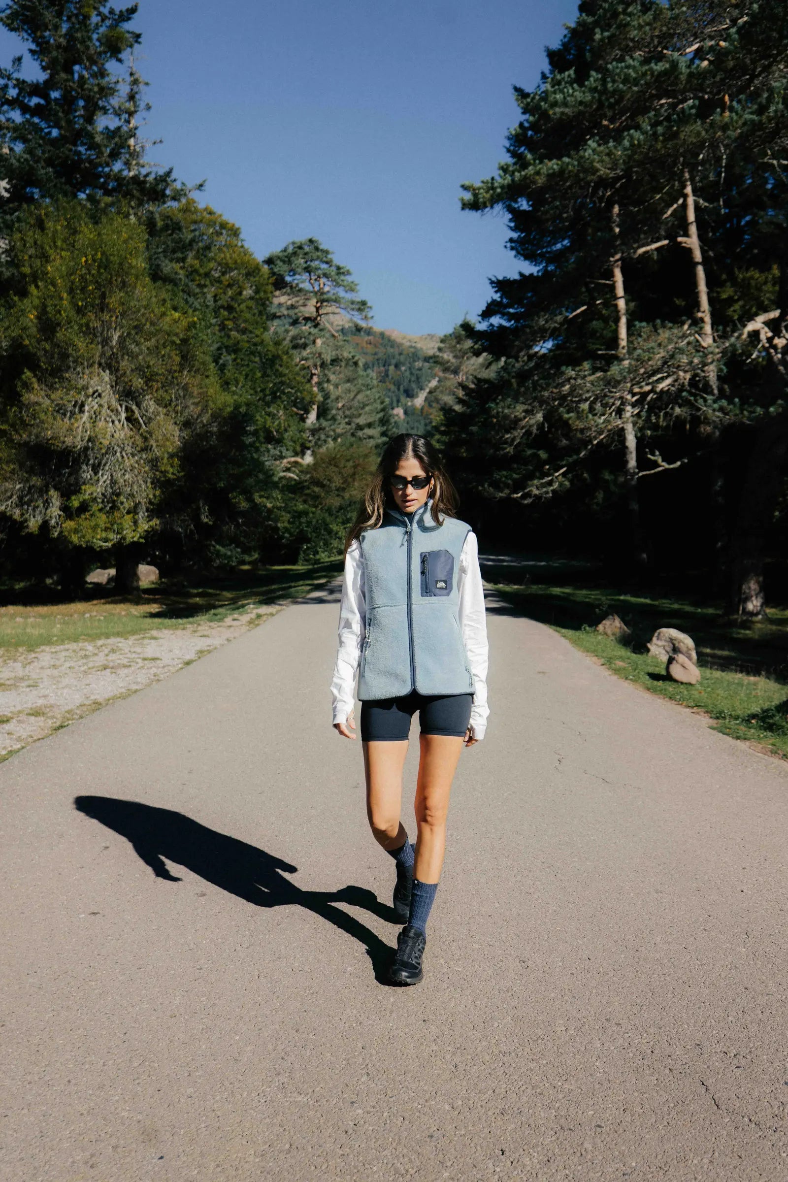 PACK CHALECO FLEECE ROPE MENTA + CAMISETA MANGA LARGA CLASSIC IMPERIAL BLUE