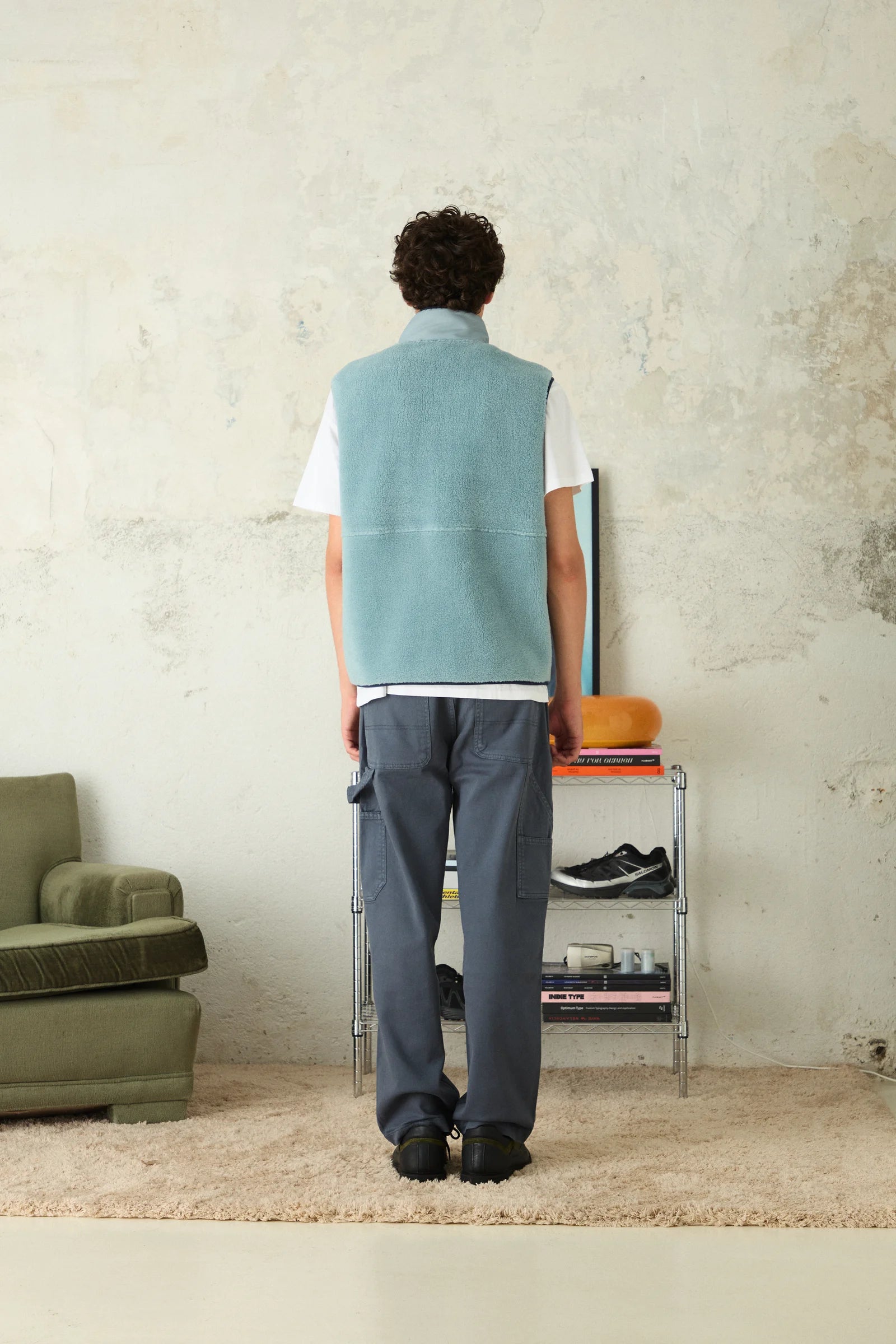 PACK CHALECO FLEECE ROPE MENTA + CAMISETA MANGA LARGA CLASSIC IMPERIAL BLUE