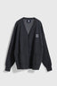 DARK GREY MELANGE NAME CARDIGAN