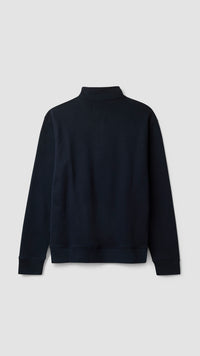 NAVY BANK HALF ZIP CREW