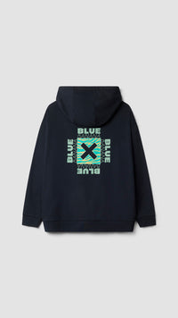 NAVY FOAM HOODIE