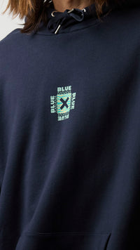 SUDADERA CON CAPUCHA FOAM AZUL MARINO