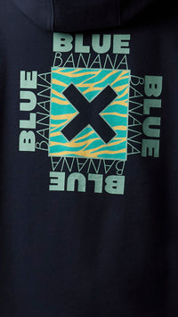 SUDADERA CON CAPUCHA FOAM AZUL MARINO