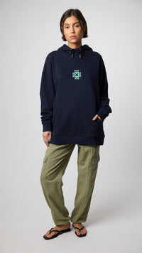 SUDADERA CON CAPUCHA FOAM AZUL MARINO