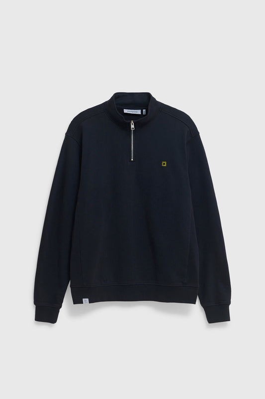 NAVY LOGO HALF ZIP CREW
