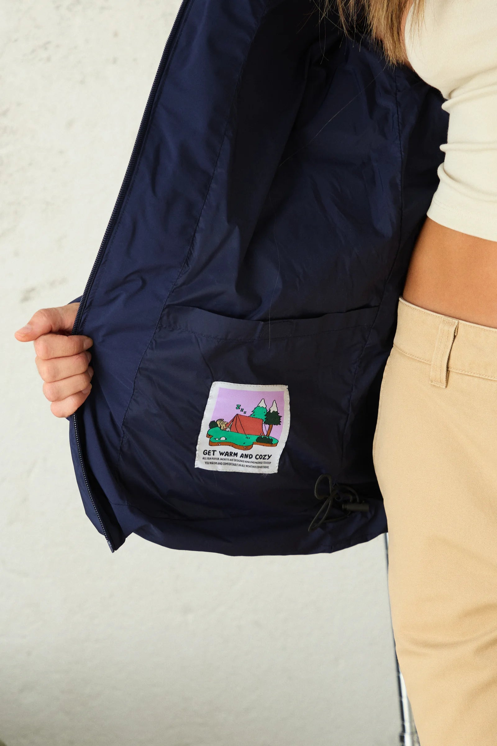 NAVY NEST PUFFER PARKA