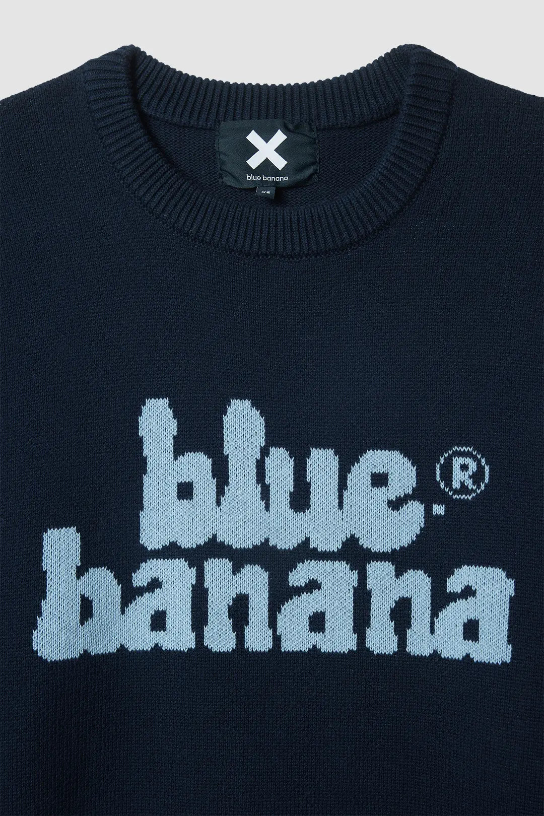 NAVY SHELTER KNITTED SWEATER