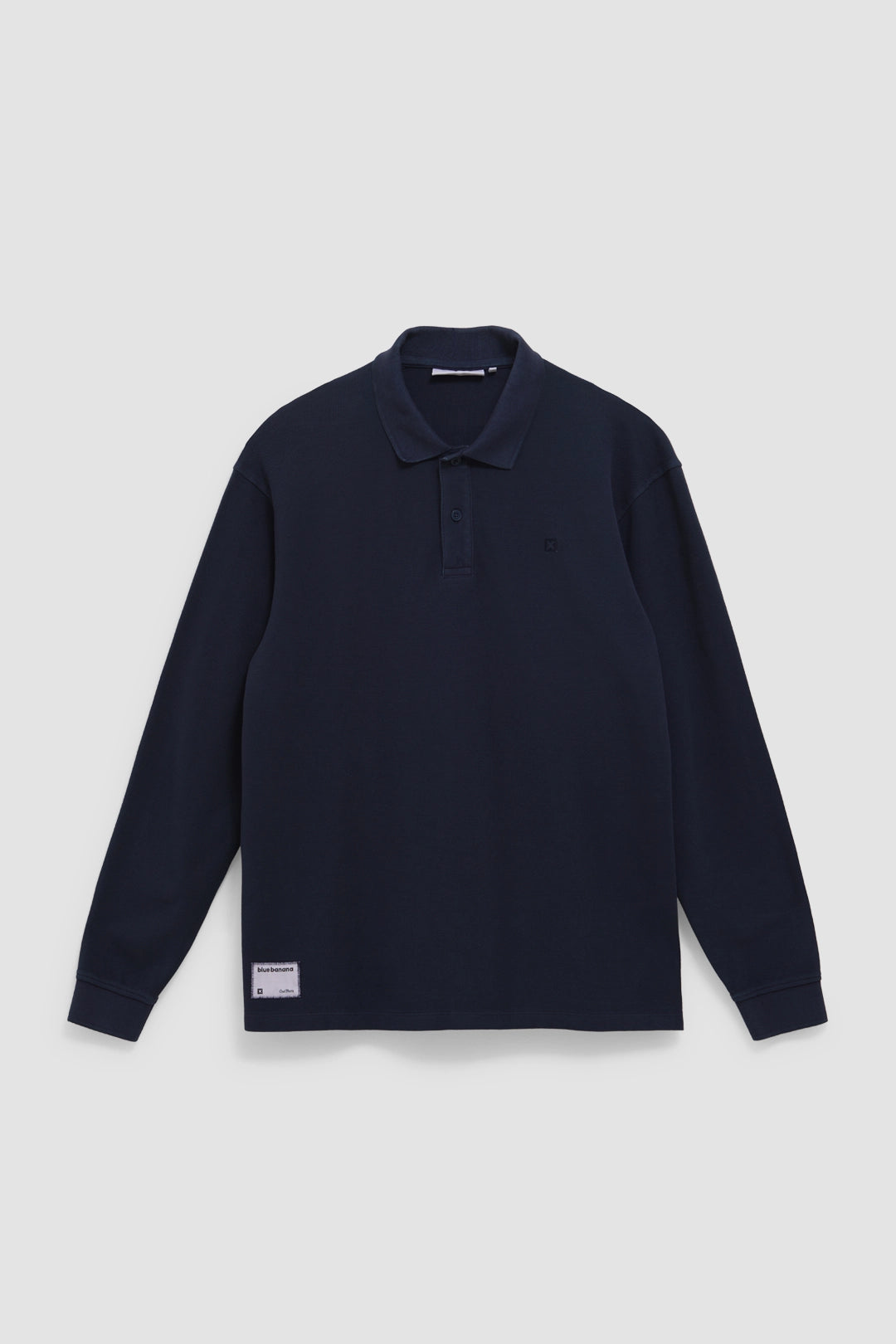 NAVY LOGO LONG SLEEVE POLO