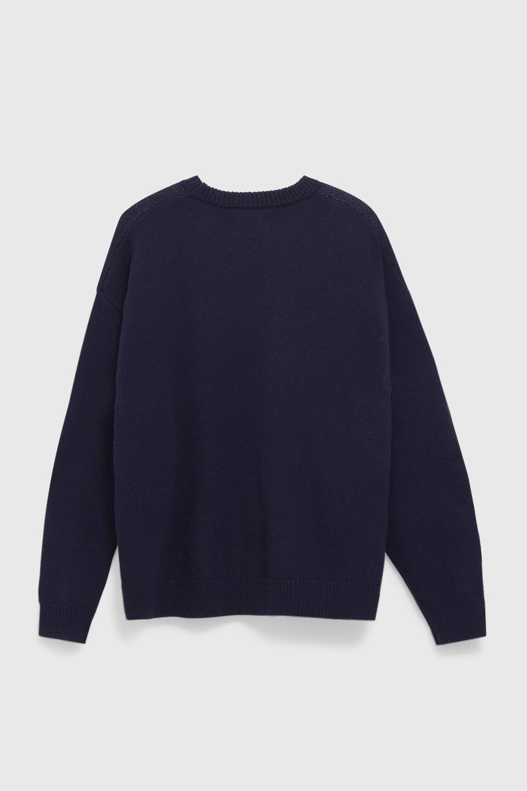 NAVY OVAL KNITTED SWEATER