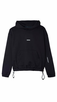 SUDADERA CON CAPUCHA TECH NEGRA OSCURA
