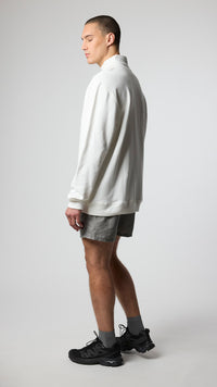 SUDADERA HALF ZIP BANK BLANCO ROTO