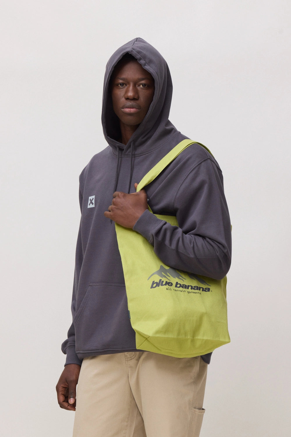 LIME GREEN PEAK TOTE BAG