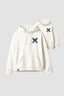 PACK SUDADERA CON CAPUCHA CLASSIC BLANCO ROTO (ADULTO + KIDS)