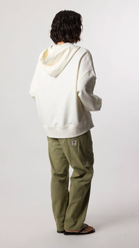 SUDADERA CON CAPUCHA FULL ZIP RANDOM BLANCO ROTO