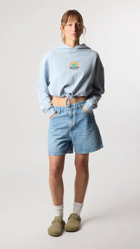SUDADERA CON CAPUCHA MUJER RAINBOW ICE BLUE