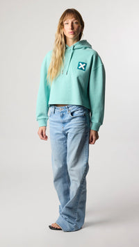SUDADERA CON CAPUCHA MUJER NATURE ACQUA