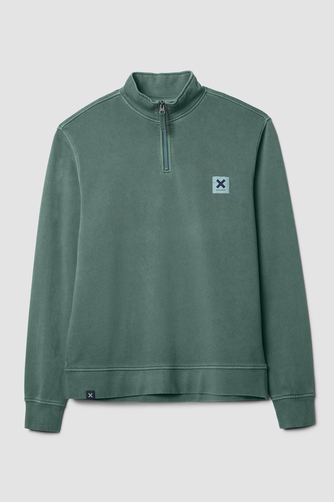 TREKKING GREEN ICONIC HALF ZIP CREW