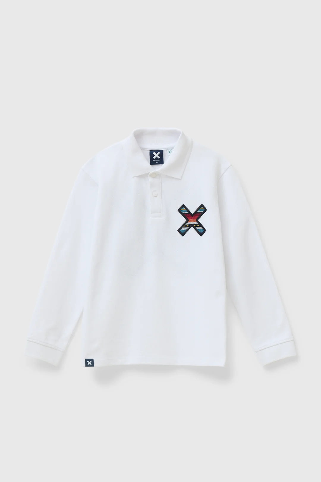 WHITE CLASSIC KIDS LONG SLEEVE POLO
