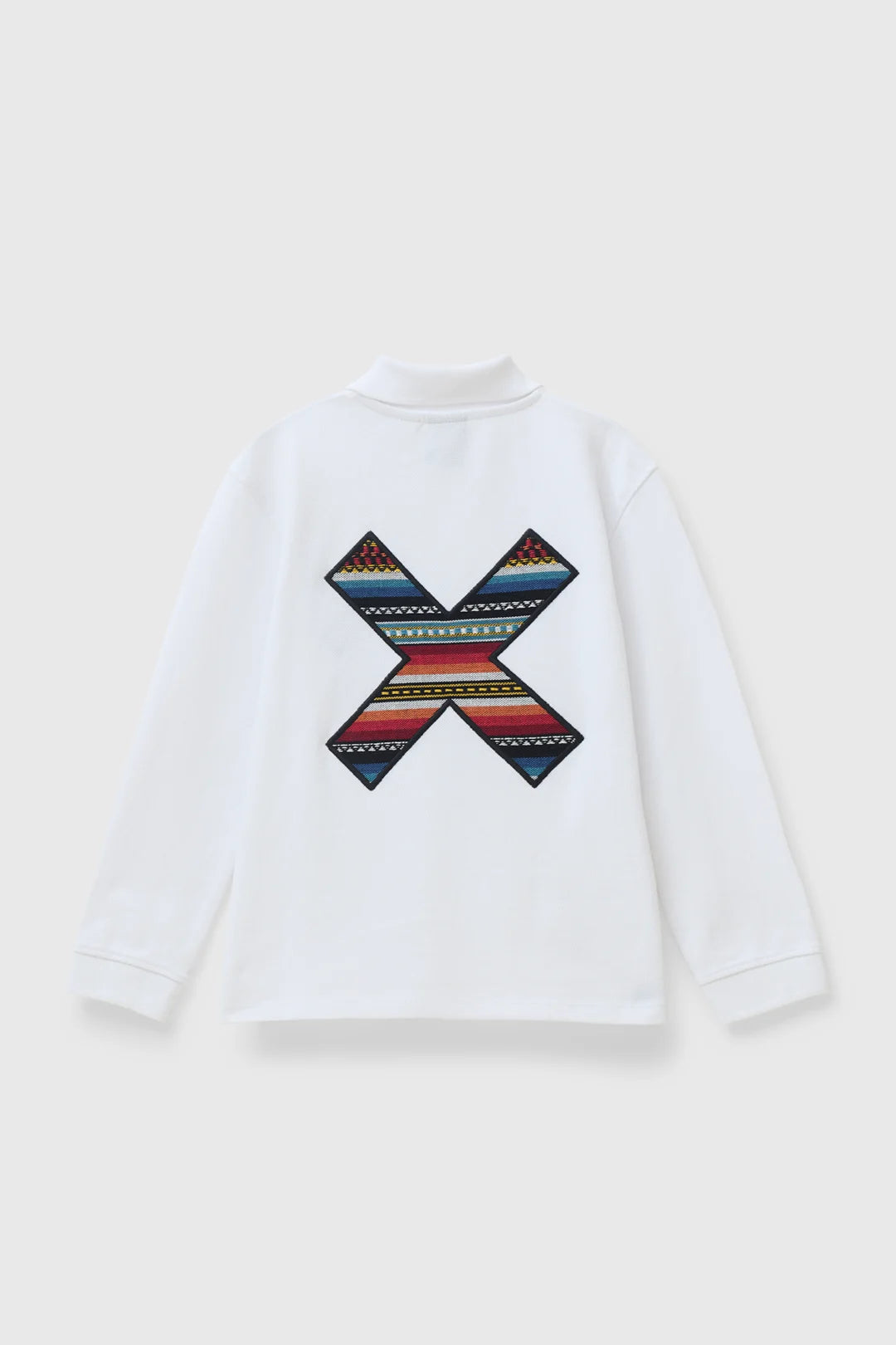 WHITE CLASSIC KIDS LONG SLEEVE POLO