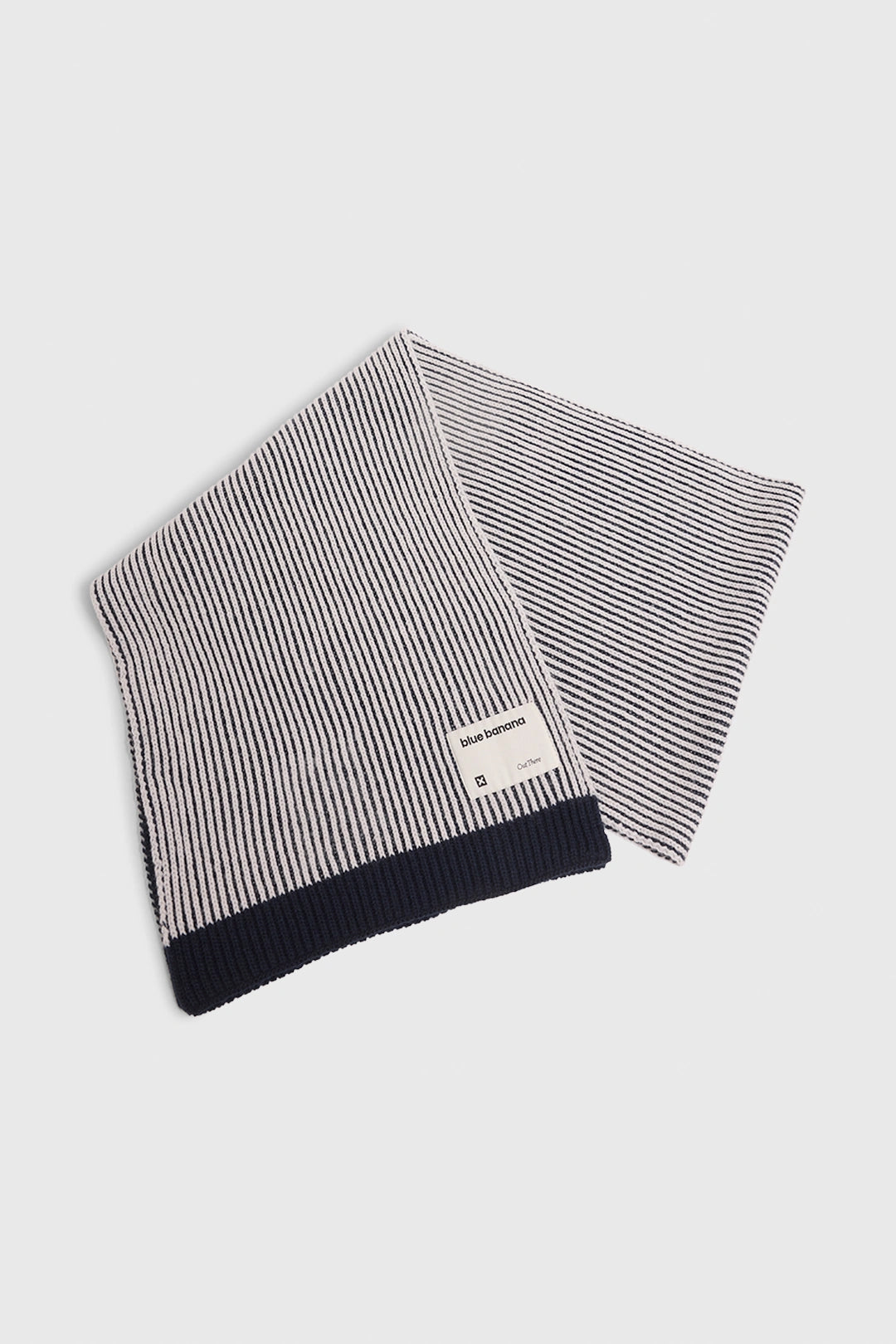 WHITE RIB SCARF