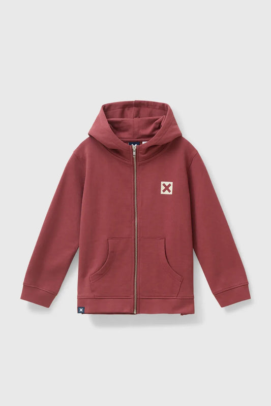 WINE NATURE KIDS FULL ZIP HOODIE