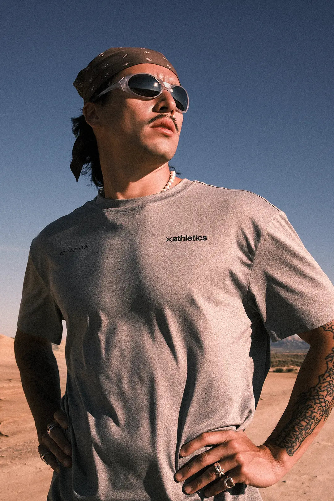 DARK GREY MELANGE TRAIN TEE